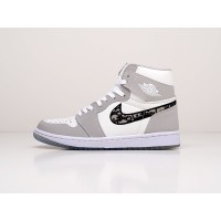 Кроссовки DIOR x NIKE Air JORDAN 1 Mid цвет Серый арт. 19260