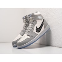 Кроссовки DIOR x NIKE Air JORDAN 1 Mid цвет Серый арт. 18690