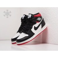 Зимние Кроссовки NIKE Air JORDAN 1 Mid цвет Черный арт. 26728