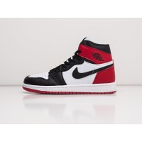 Зимние Кроссовки NIKE Air JORDAN 1 Mid цвет Черный арт. 27660