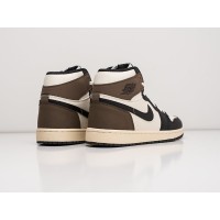 Зимние Кроссовки NIKE Air JORDAN 1 Mid цвет Коричневый арт. 27662