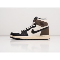 Зимние Кроссовки NIKE Air JORDAN 1 Mid цвет Коричневый арт. 27662