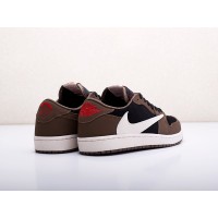 Кроссовки NIKE Air JORDAN 1 Low x Travis Scott цвет Коричневый арт. 17283