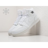 Зимние Кроссовки NIKE Air JORDAN 1 Mid цвет Белый арт. 25574