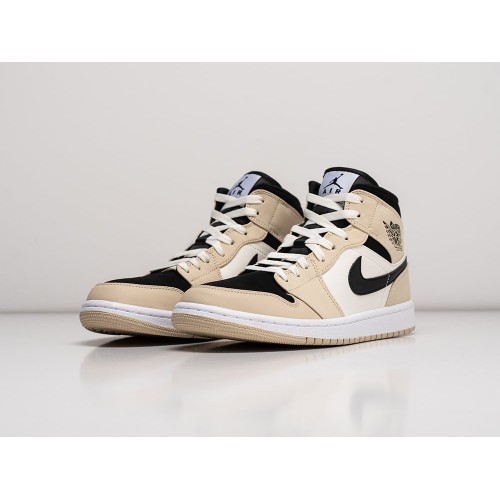 Кроссовки NIKE Air JORDAN 1 Mid цвет Бежевый арт. 27334