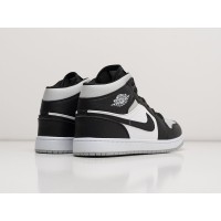 Зимние Кроссовки NIKE Air JORDAN 1 Mid цвет Черный арт. 30973