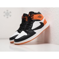 Зимние Кроссовки NIKE Air JORDAN 1 Midx Travis Scott цвет Разноцветный арт. 30970