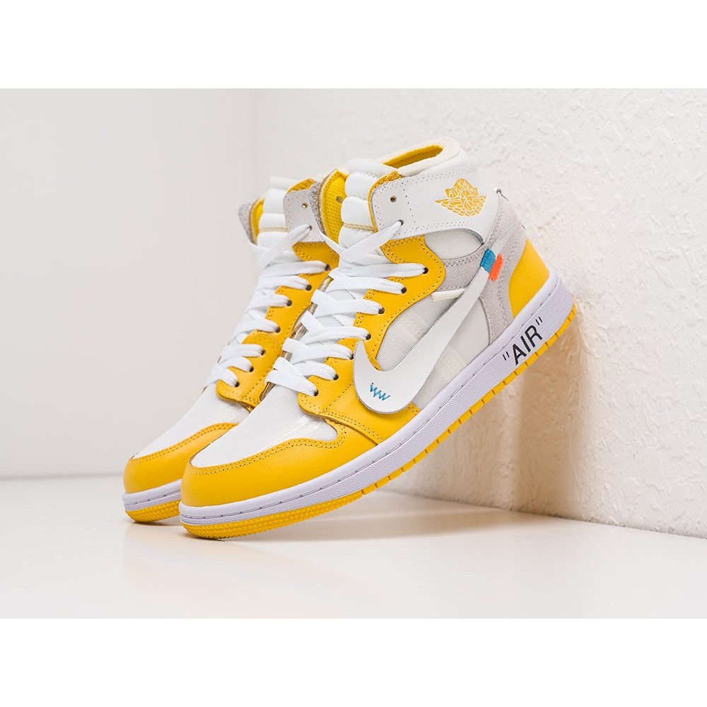 Кроссовки NIKE Air JORDAN 1 Mid x Off-White цвет Желтый арт. 27279