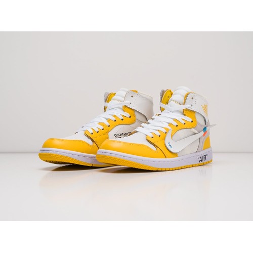 Кроссовки NIKE Air JORDAN 1 Mid x Off-White цвет Желтый арт. 27279