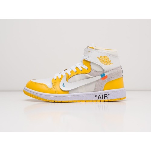 Кроссовки NIKE Air JORDAN 1 Mid x Off-White цвет Желтый арт. 27279