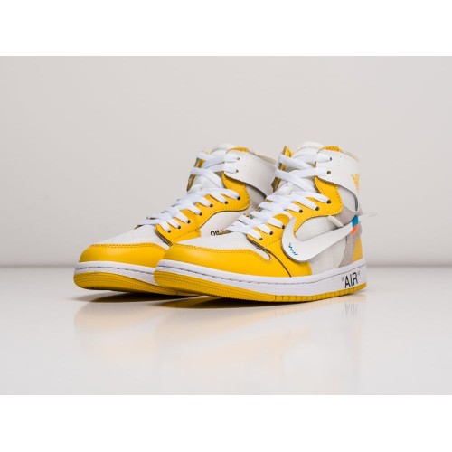 Кроссовки NIKE Air JORDAN 1 Mid x Off-White цвет Желтый арт. 27280