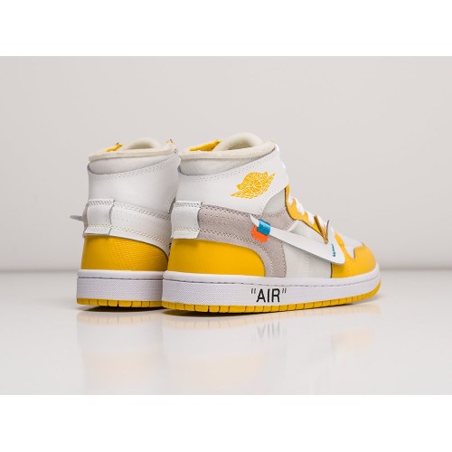 Кроссовки NIKE Air JORDAN 1 Mid x Off-White цвет Желтый арт. 27280