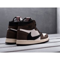 Кроссовки NIKE Air JORDAN 1 Mid x Travis Scott цвет Коричневый арт. 15799