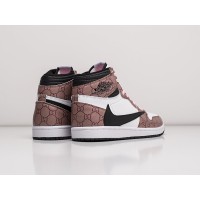 Кроссовки NIKE Air JORDAN 1 Mid x Travis Scott цвет Коричневый арт. 27393