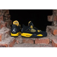 Кроссовки NIKE Air JORDAN 4 Retro цвет Черный арт. 2180