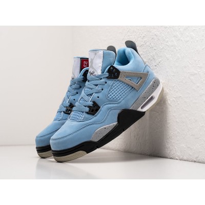 Кроссовки NIKE Air JORDAN 4 Retro цвет Голубой арт. 31239