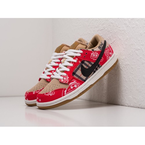 Кроссовки NIKE SB Dunk Lowx Travis Scott цвет Красный арт. 27588