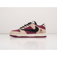 Кроссовки NIKE SB Dunk Low x Travis Scott х PlayStation 5 цвет Бордовый арт. 27332