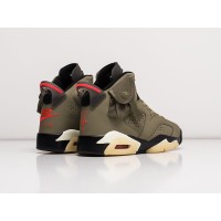 Кроссовки NIKE x Travis Scott Air JORDAN 6 цвет Зеленый арт. 16925