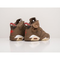 Кроссовки NIKE x Travis Scott Air JORDAN 6 цвет Коричневый арт. 24485