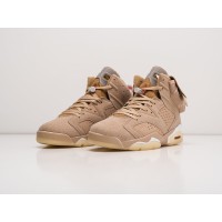 Кроссовки NIKE x Travis Scott Air JORDAN 6 цвет Бежевый арт. 27617