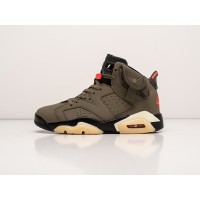 Кроссовки NIKE x Travis Scott Air JORDAN 6 цвет Зеленый арт. 30070