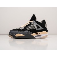 Кроссовки OFF White x NIKE Air JORDAN 4 Retro цвет Черный арт. 31696