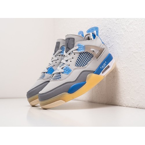 Кроссовки OFF White x NIKE Air JORDAN 4 Retro цвет Серый арт. 33751