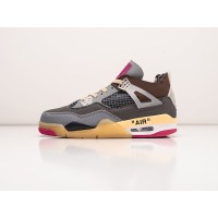 Кроссовки OFF White x NIKE Air JORDAN 4 Retro цвет Серый арт. 33753