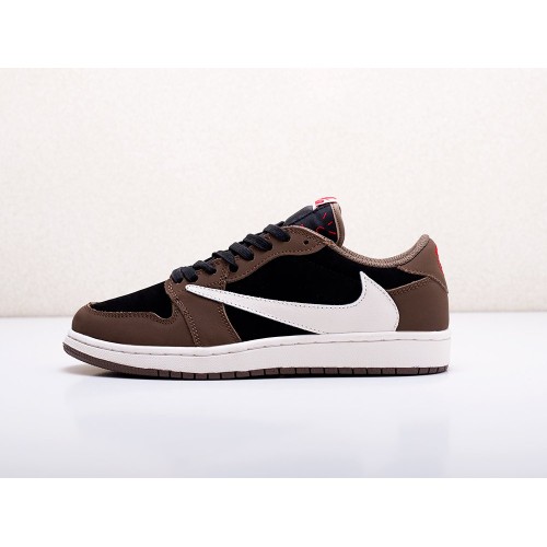 Кроссовки NIKE Air JORDAN 1 Low x Travis Scott цвет Коричневый арт. 17283