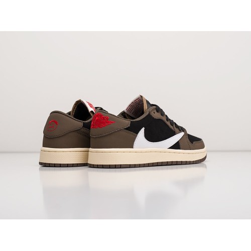 Кроссовки NIKE Air JORDAN 1 Low x Travis Scott цвет Коричневый арт. 22803