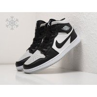 Зимние Кроссовки NIKE Air JORDAN 1 Mid цвет Черный арт. 30973