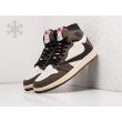 Зимние Кроссовки NIKE Air JORDAN 1 Midx Travis Scott цвет Коричневый арт. 27657