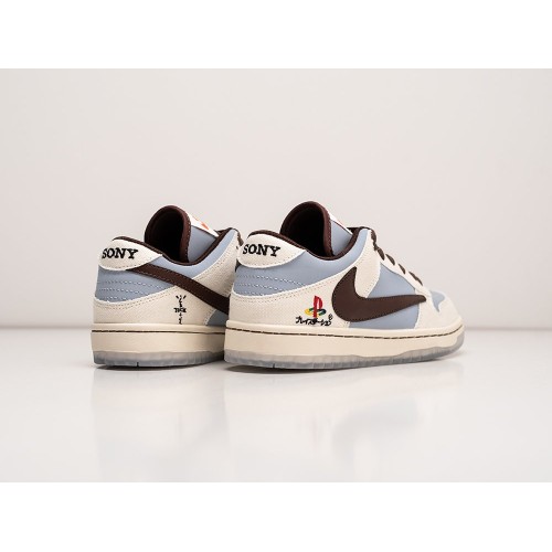 Кроссовки NIKE SB Dunk Low x Travis Scott х PlayStation 5 цвет Голубой арт. 36462