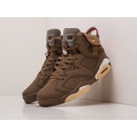 Кроссовки NIKE x Travis Scott Air JORDAN 6 цвет Коричневый арт. 24485