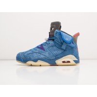 Кроссовки NIKE x Travis Scott Air JORDAN 6 цвет Синий арт. 29047