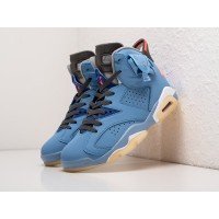 Кроссовки NIKE x Travis Scott Air JORDAN 6 цвет Голубой арт. 30051