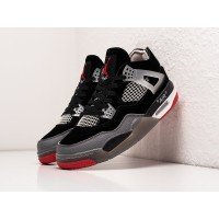 Кроссовки OFF White x NIKE Air JORDAN 4 Retro цвет Черный арт. 36391