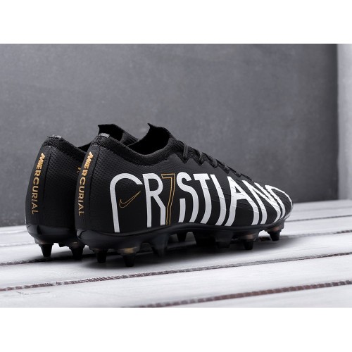 Футбольная обувь NIKE Mercurial Vapor XII CR7 Special Edition Elite SG цвет Черный арт. 16266