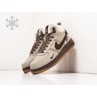 Зимние Кроссовки NIKE Air Force 1 Mid цвет Бежевый арт. 38665