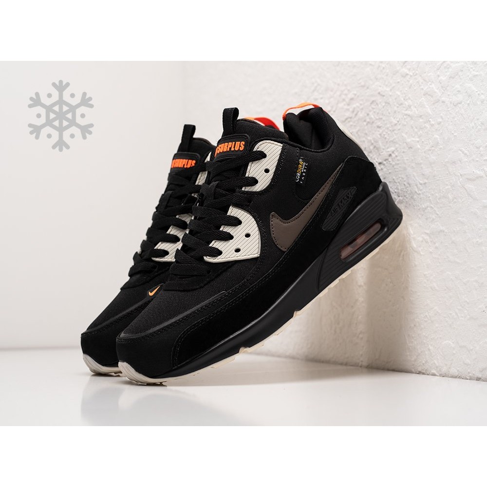 Зимние Кроссовки NIKE Air Max 90 цвет Черный арт. 33020