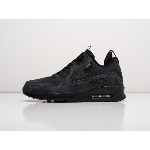 Зимние Кроссовки NIKE Air Max 90 цвет Черный арт. 33021