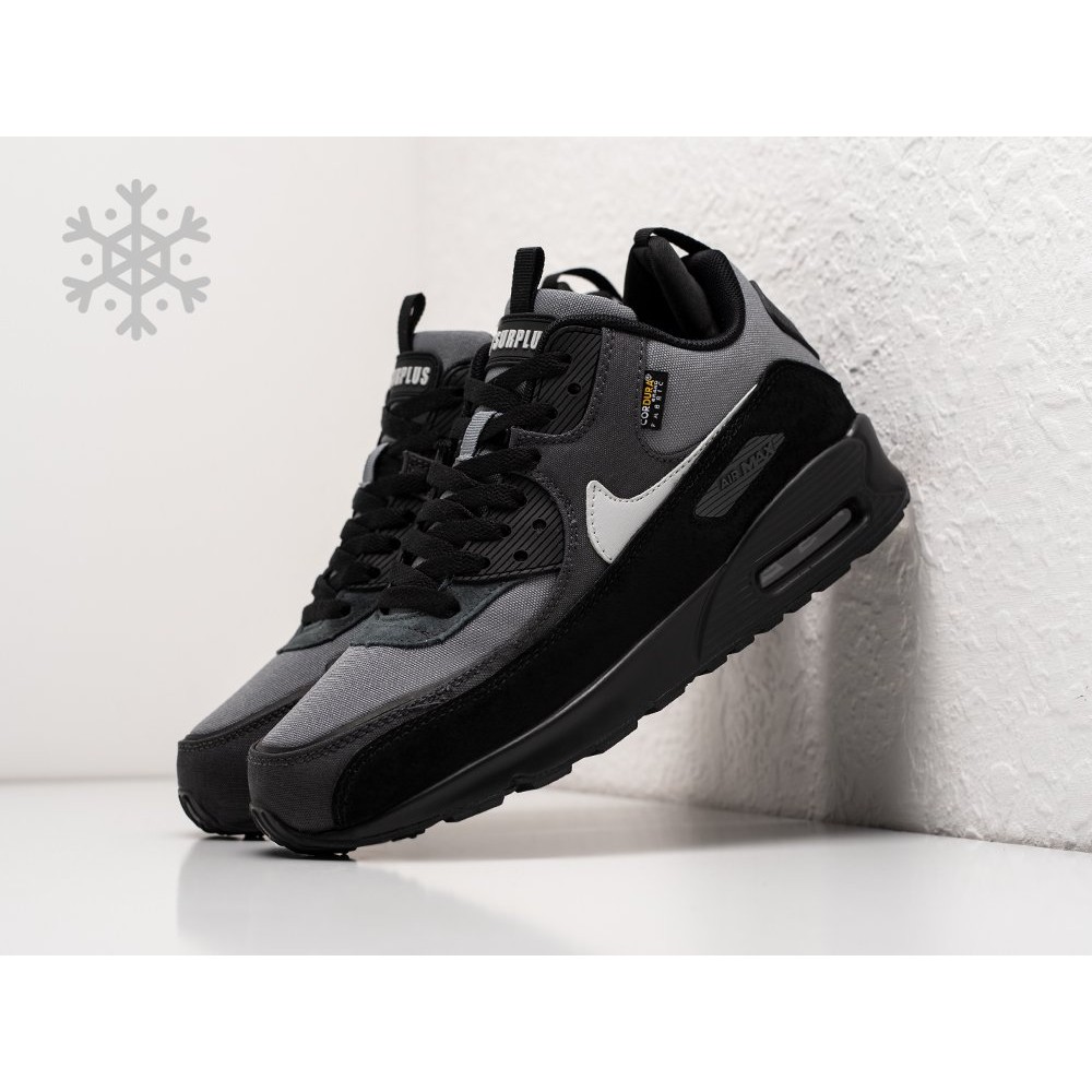 Зимние Кроссовки NIKE Air Max 90 цвет Серый арт. 33022