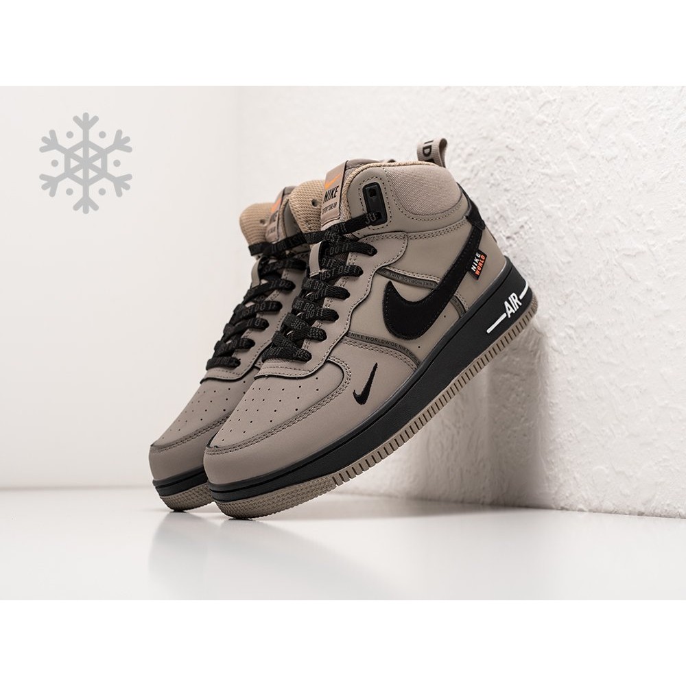 Зимние Кроссовки NIKE Air Force 1 Mid цвет Серый арт. 38659