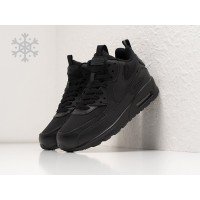 Зимние Кроссовки NIKE Air Max 90 цвет Черный арт. 39421