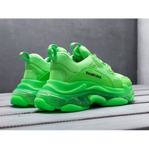 Кроссовки BALENCIAGA Triple S Сlear Sole цвет Зеленый арт. 16284