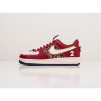 Кроссовки NIKE x DIOR Air Force 1 Low цвет Бордовый арт. 24540