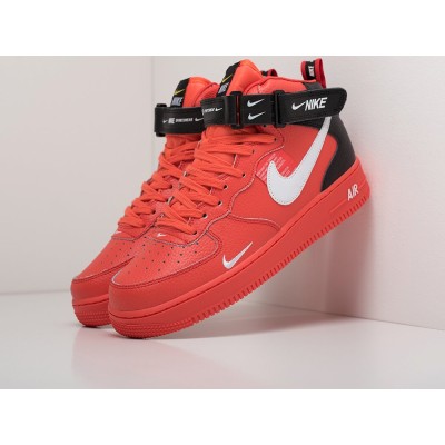 Кроссовки NIKE Air Force 1 07 Mid LV8 цвет Красный арт. 13829