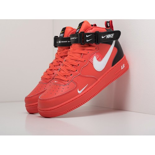 Кроссовки NIKE Air Force 1 07 Mid LV8 цвет Красный арт. 13829