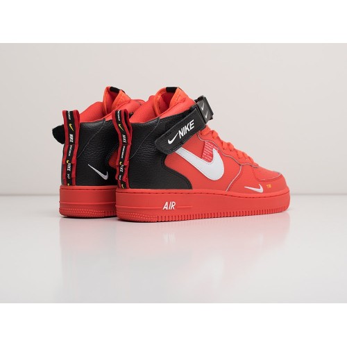 Кроссовки NIKE Air Force 1 07 Mid LV8 цвет Красный арт. 13829